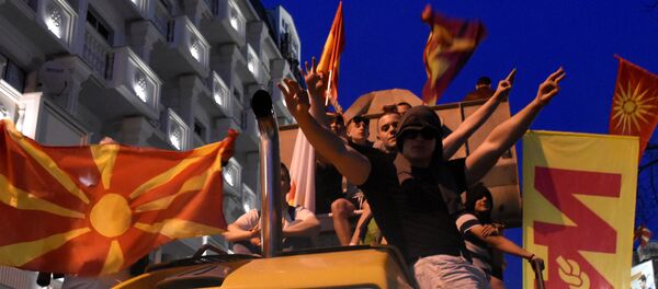 Протести у Скопљу Протести у Скопљу - Sputnik Србија