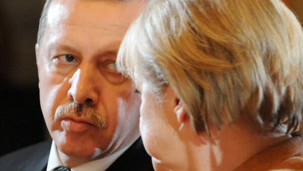 Реџеп Тајип Ердоган и Ангела Меркел - Sputnik Србија