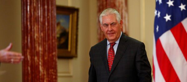 Амерички државни секретар Рекс Тилерсон у Стејт департменту у Вашингтону Амерички државни секретар Рекс Тилерсон у Стејт департменту у Вашингтону - Sputnik Србија