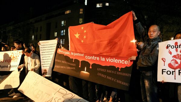 Protesti kineskih državljana u Parizu posle ubista jednog kineza u intervenciji policije - Sputnik Srbija