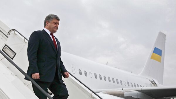 Президент Украины Петр Порошенко в аэропорту Берлина - Sputnik Србија