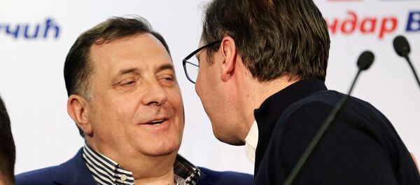 Председник Републике Српске Милорад Додик честита Александру Вучићу на победи на изборима - Sputnik Србија