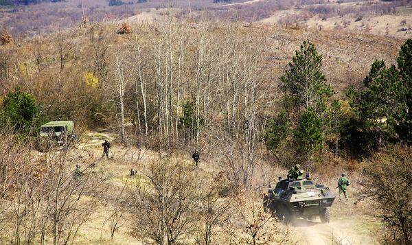 Припадници Друге бригаде Војске Србије у акцији покушај заустављања ватре и посредовање између две стране. Припадници Друге бригаде Војске Србије у акцији покушај заустављања ватре и посредовање између две стране. - Sputnik Србија