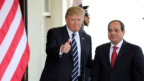 Predsednik SAD Donald Tramp i predsednik Egipta Abdel Fatah el Sisi - Sputnik Srbija