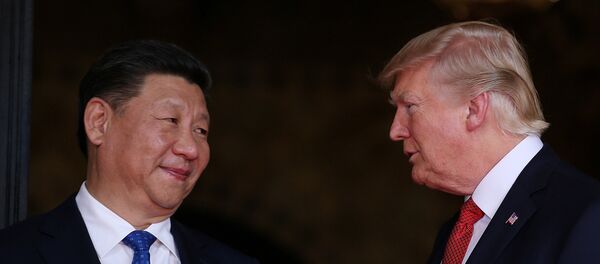Председници Кине и САД Си Ђинпинг и Доналд Трамп током разговора на Флориди Председници Кине и САД Си Ђинпинг и Доналд Трамп током разговора на Флориди - Sputnik Србија