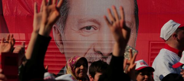 Pristalice Redžepa Tajipa Erdogana na jednom mitingu - Sputnik Srbija