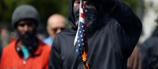 Sa jednog protesta u SAD Sa jednog protesta u SAD - Sputnik Srbija