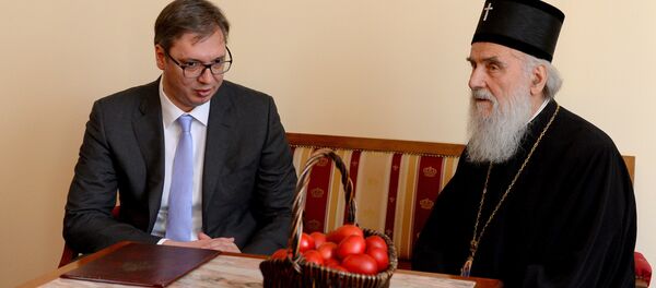 Патријарх Иринеј и Александар Вучић - Sputnik Србија