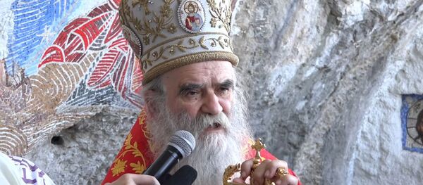 Амфилохије Радовић у манастиру Острог - Sputnik Србија