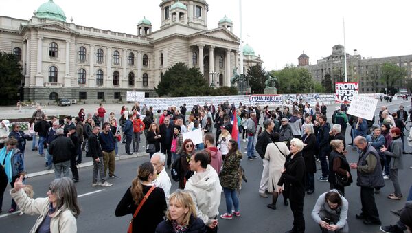Протести у Београду - Sputnik Србија