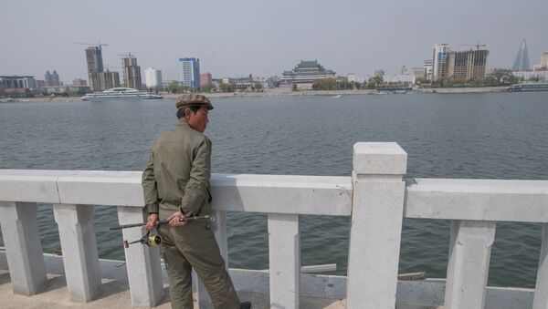 Pecaroš na reci Tedongan u Pjongjangu, Severna Koreja. - Sputnik Srbija