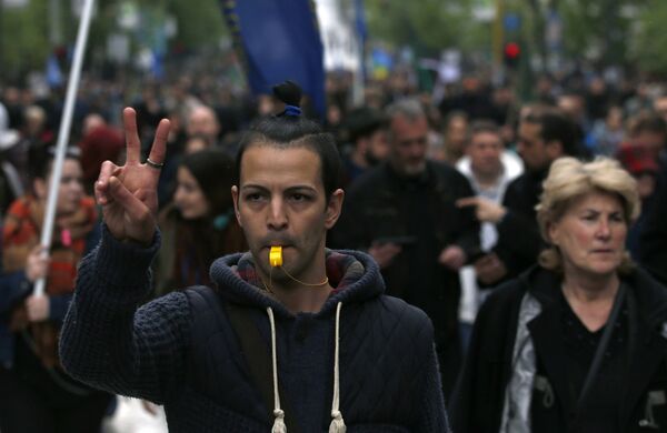 Протест у Београду Протест у Београду - Sputnik Србија