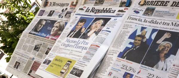 Емануел Макрон и Марин Ле Пен - Sputnik Србија