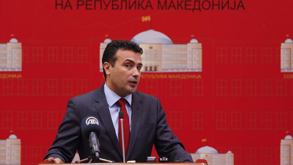 Лидер СДСМ Зоран Заев на конференцији за медије у Скопљу - Sputnik Србија