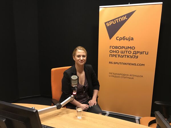 Сташа Копривица у студију Спутњика Сташа Копривица у студију Спутњика - Sputnik Србија