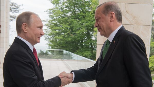 Састанак председника Русије и Турске Владимира Путина и Реџепа Тајипа Ердогана у Сочију - Sputnik Србија