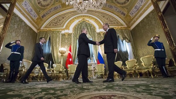 Састанак председника Русије Владимира Путина и председника Турске Реџепа Тајипа Ердогана у Сочију - Sputnik Србија