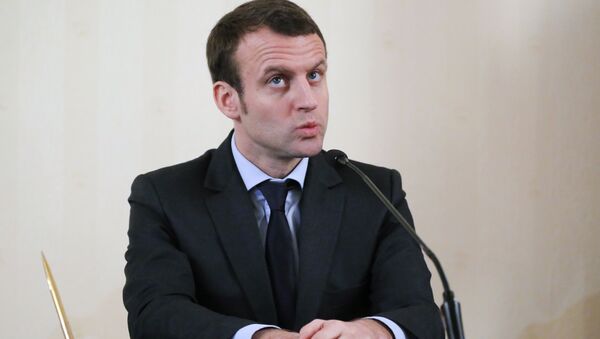 Kandidat za predsednika Francuske Emanuel Makron - Sputnik Srbija