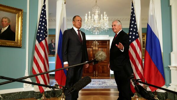 Ministar spoljnih poslova Rusije Sergej Lavrov i državni sekretar SAD Reks Tilerson - Sputnik Srbija