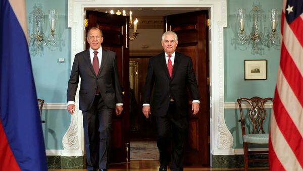 Ministar spoljnih poslova Rusije Sergej Lavrov i državni sekretar SAD Reks Tilerson - Sputnik Srbija