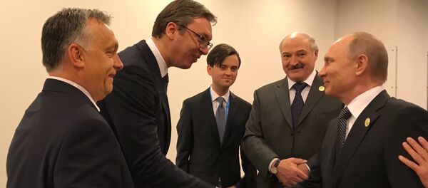 Aleksandar Vučić Sa valdimirom Putinom na forumu u Kini - Sputnik Srbija