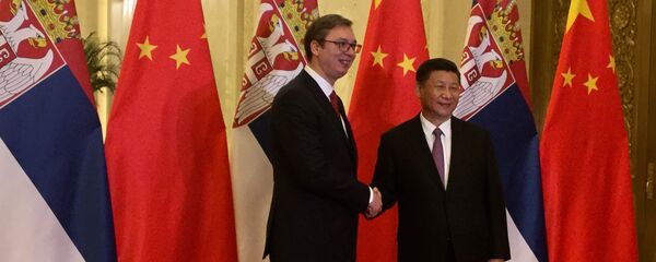 Premijer Srbije Aleksandar Vučić i kineski predsednik Si Đinping u Pekingu Premijer Srbije Aleksandar Vučić i kineski predsednik Si Đinping u Pekingu - Sputnik Srbija