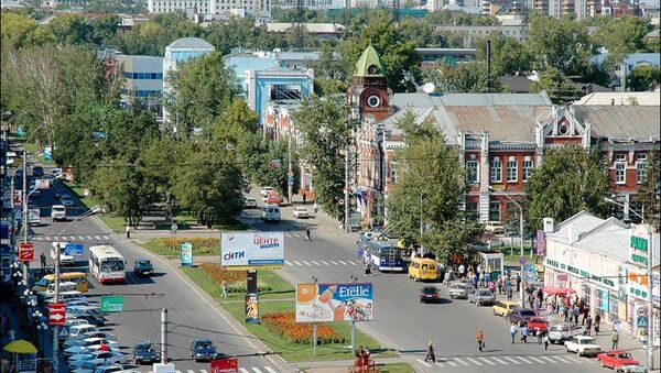Поглед на центар Барнаула, Русија - Sputnik Србија