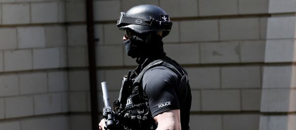Specijanal polcija u Mančesteru posle terorističkog napada na koncertu Arijane Grande. 23.05. 2017. god. Specijanal polcija u Mančesteru posle terorističkog napada na koncertu Arijane Grande. 23.05. 2017. god. - Sputnik Srbija