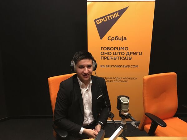 Vladislav Dajković, član Izvršnog odbora DEMOSA i aktivista Pokreta za neutralnost Vladislav Dajković, član Izvršnog odbora DEMOSA i aktivista Pokreta za neutralnost - Sputnik Srbija