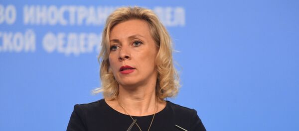 Портпарол Министарства спољних послова Русије Марија Захарова говори на редовном брифингу - Sputnik Србија