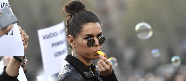 Protesti u Beogradu Protesti u Beogradu - Sputnik Srbija