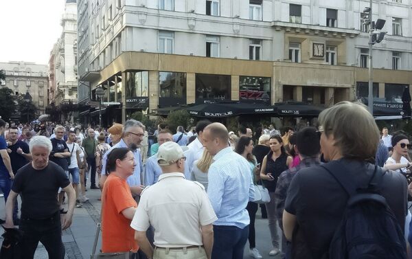 Протест опозиције у Београду - Sputnik Србија