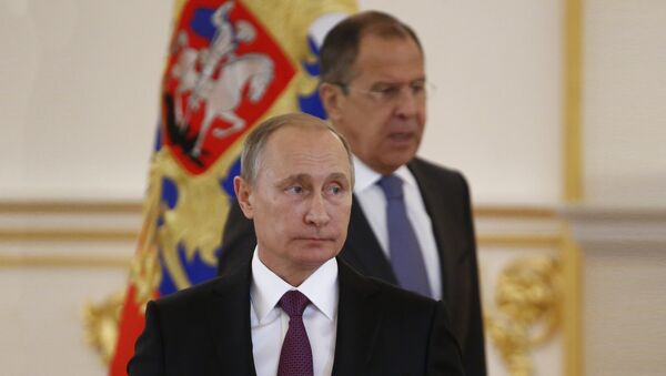 Predsednik RF Vladimir Putin i ministar spoljnih poslova Rusije Sergej Lavrov - Sputnik Srbija