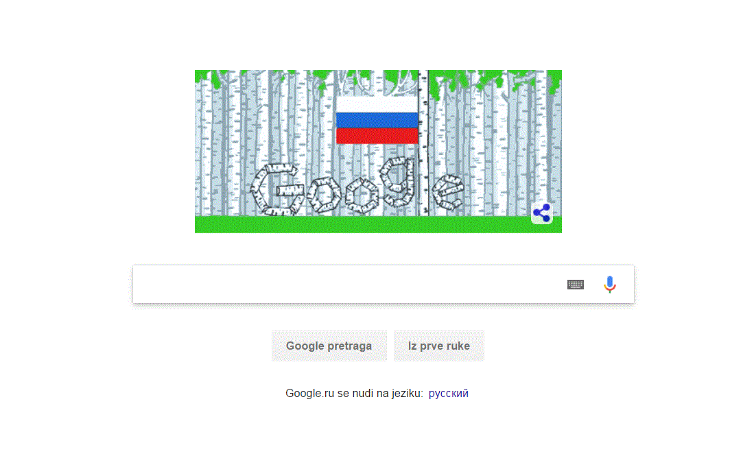 Гуглов дудл за Дан Русије - Sputnik Србија