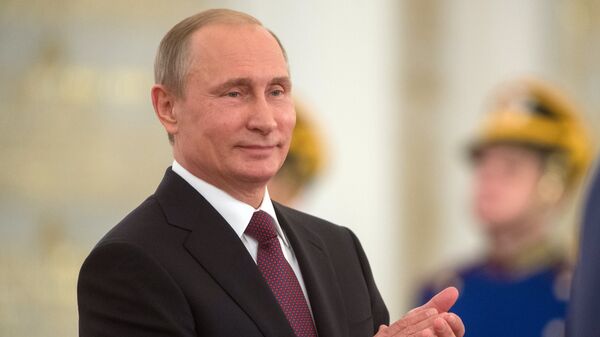 Predsednik Rusije Vladimir Putin na ceremoniji uručivanja državnih nagrada u Kremlju - Sputnik Srbija