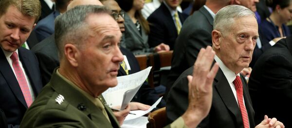 Министар одбране САД Џејмс Матис на саслушању одбора за оружане снаге Представничког дома америчког Конгреса Министар одбране САД Џејмс Матис на саслушању одбора за оружане снаге Представничког дома америчког Конгреса - Sputnik Србија