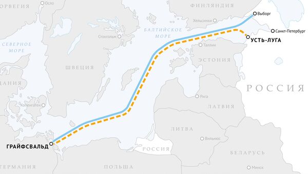 Мапа гасовода Северни ток и  Северни ток 2 - Sputnik Србија