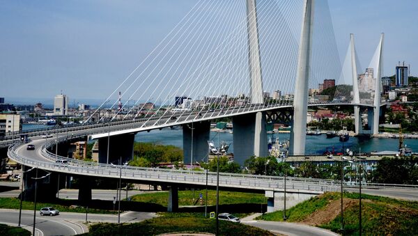 Vantovый most čerez buhtu Zolotoй Rog vo Vladivostoke - Sputnik Srbija