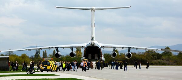 Авион Ињушину Руско-српском хуманитарном центру у Нишу Авион Ињушину Руско-српском хуманитарном центру у Нишу - Sputnik Србија