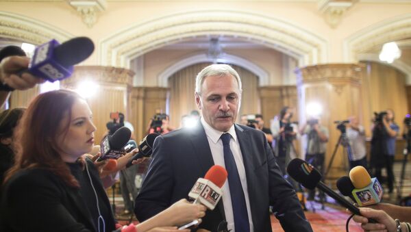 Lider Socijaldemokratske partije Liviu Dragnea u rumunskom parlamentu, u Bukureštu - Sputnik Srbija