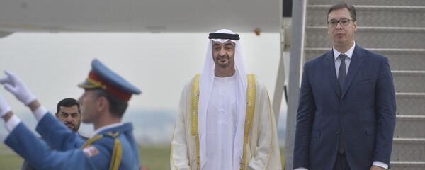 Принц шеик Мухамед бин Зајед ал Нахјан и председник Србије Александар Вучић Принц шеик Мухамед бин Зајед ал Нахјан и председник Србије Александар Вучић - Sputnik Србија