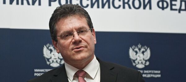 Потпредседник Европске комисије за енергетску унију Марош Шефчович на конференцији за медије - Sputnik Србија