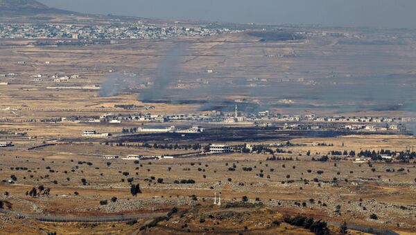 Deo Golanske visoravni pod kontrolom Izraela, pogled sa sirijske strane granice - Sputnik Srbija