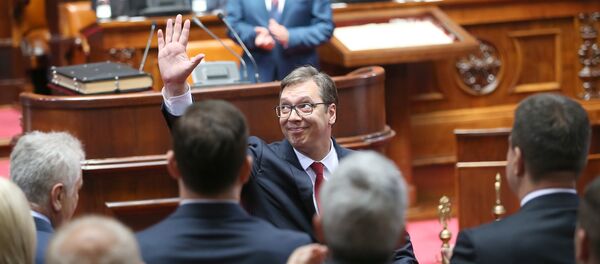 Предесдник Србије Александар Вучић по полагању заклетве - Sputnik Србија