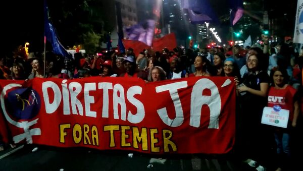 SERBIA_Акции протеста против президента Бразилии Мишела Темера - Sputnik Србија