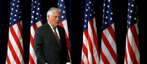Амерички државни секретар Рекс Тилерсон на конференцији за медије у Вашингтону - Sputnik Србија