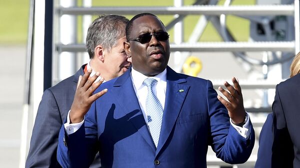 Сенегалски председник Маки Сал стиже на самит лидера Г20, који се одржава у Хамбургу - Sputnik Србија