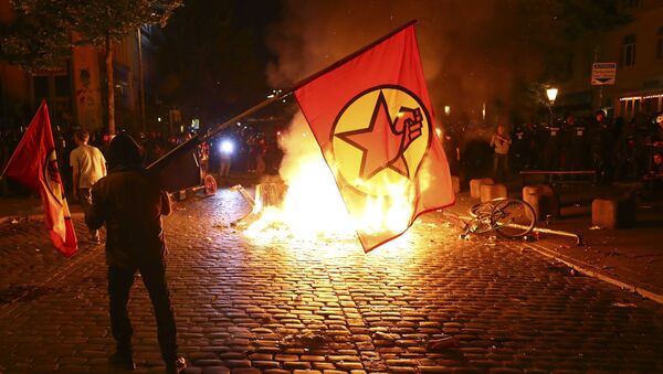 Situacija u Hamburgu, gde su u toku protesti protiv samita G20 - Sputnik Srbija