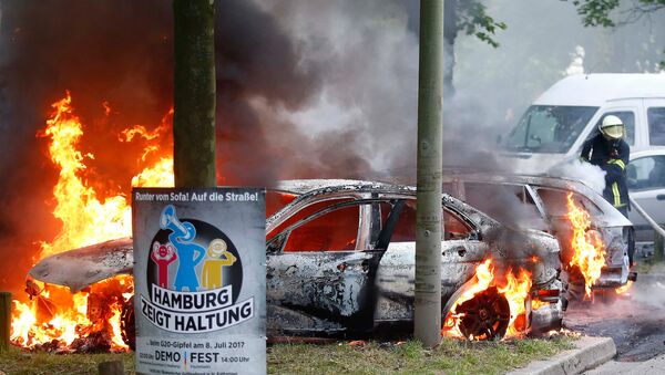 Ситуација у Хамбургу, где су у току протести против самита Г20 - Sputnik Србија