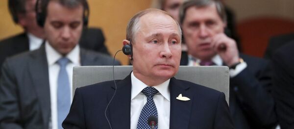 Председник Русије Владимир Путин током састанка лидера земаља БРИКС-а у оквиру самита Г20 у Хамбургу Председник Русије Владимир Путин током састанка лидера земаља БРИКС-а у оквиру самита Г20 у Хамбургу - Sputnik Србија